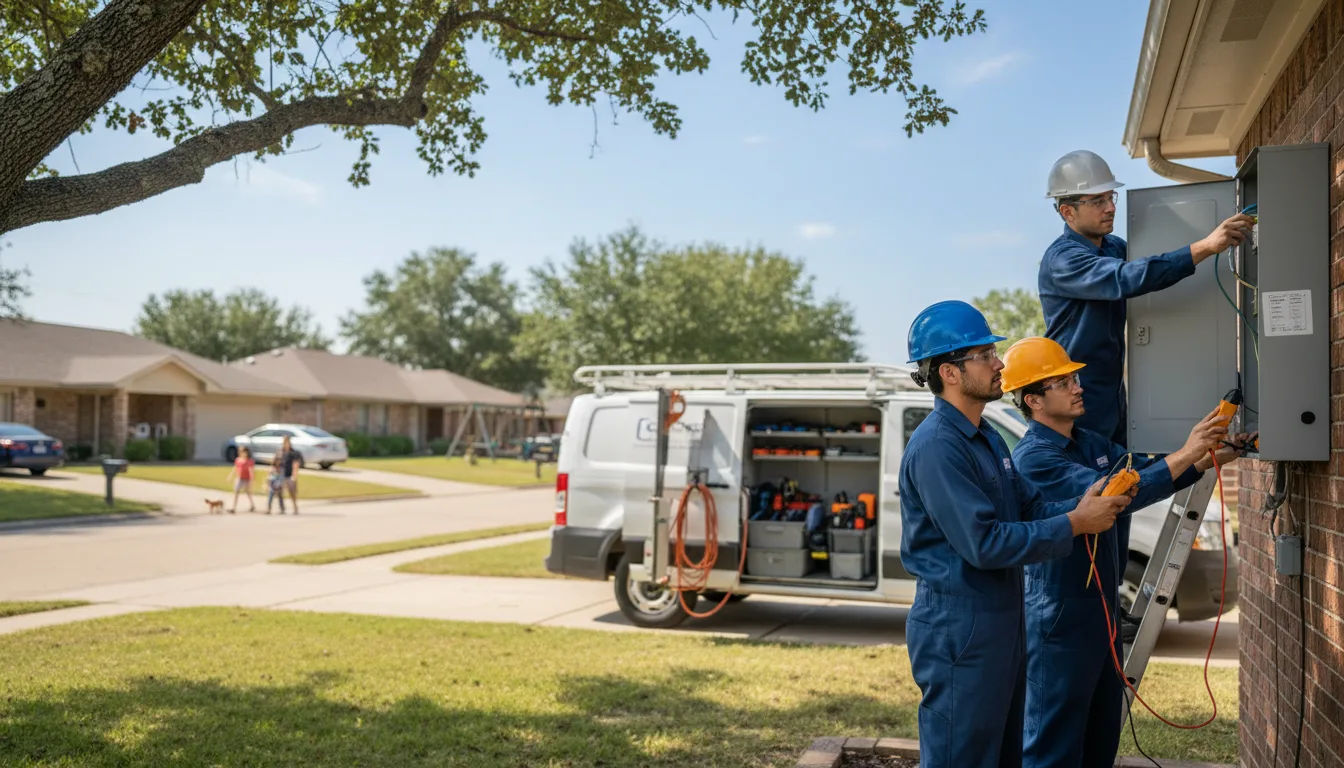 Certified electrician providing emergency electrical services in Brussels, WI